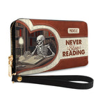 Never Stop Reading NNRZ05083141XQ Zip Around Leather Wallet
