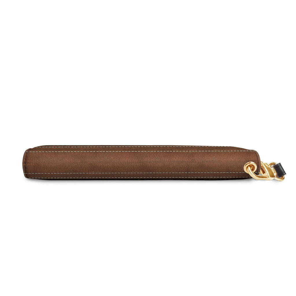 Read Book Be Happy NNRZ05080964SS Zip Around Leather Wallet