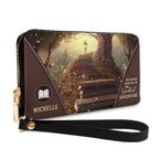 Reading Takes You On The Greatest Adventure HHRZ28117618JC Zip Around Leather Wallet