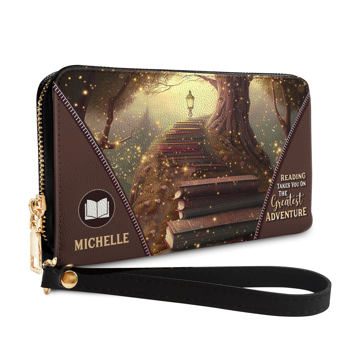 Reading Takes You On The Greatest Adventure HHRZ28117618JC Zip Around Leather Wallet