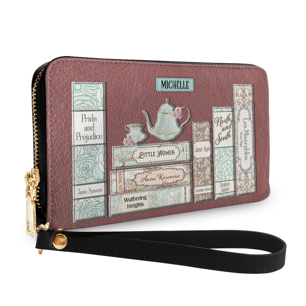 Romance Books HHRZ29108384PC Zip Around Leather Wallet