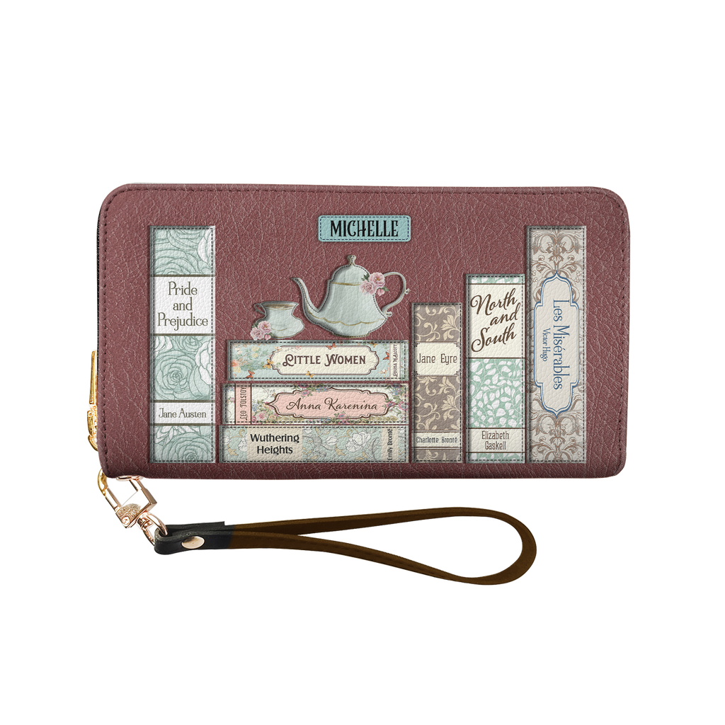 Romance Books HHRZ29108384PC Zip Around Leather Wallet