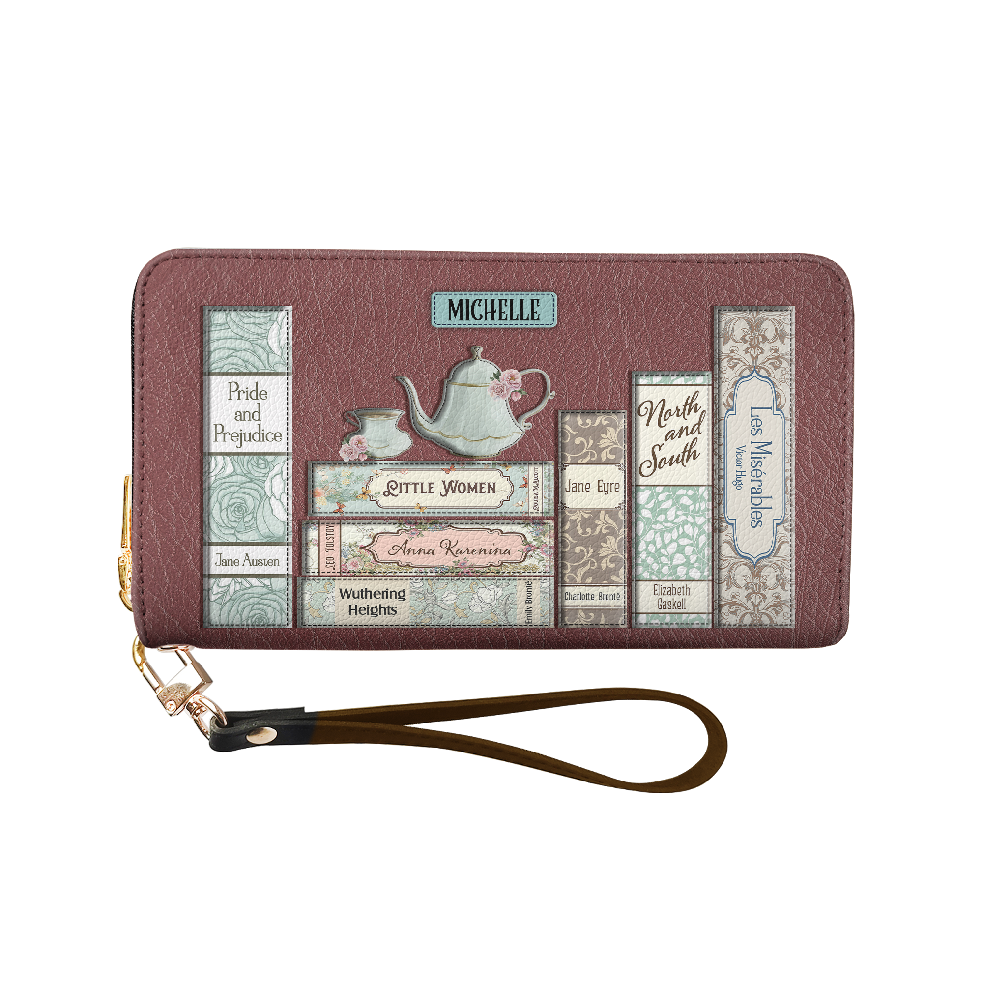 Romance Books HHRZ29108384PC Zip Around Leather Wallet