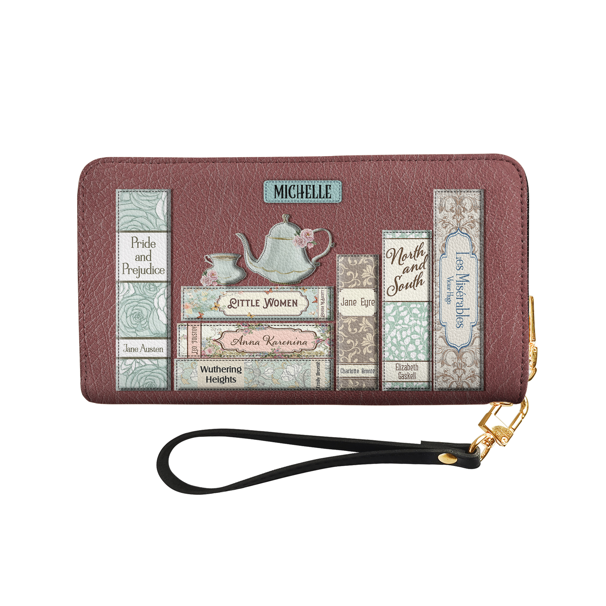 Romance Books HHRZ29108384PC Zip Around Leather Wallet
