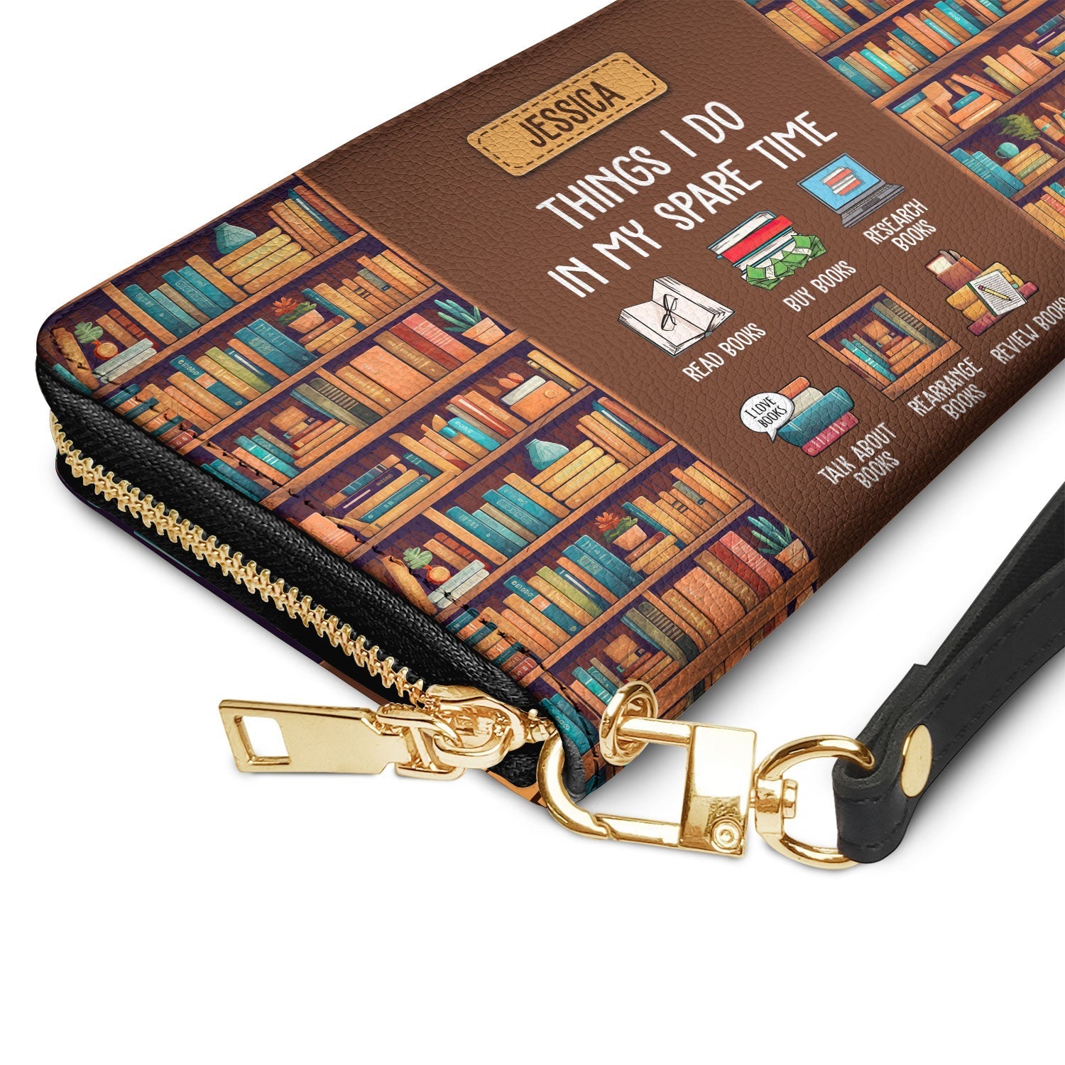 Things I Do In My Spare Time HHRZ17013665PG Zip Around Leather Wallet