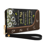 Christianartbag Clutch Purse, Way Maker Miracle Worker Dandelion Butterfly Clutch Purse For Women, Personalized Name, Christian Gifts For Women, CAB10050124.