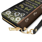 Christianartbag Clutch Purse, Way Maker Miracle Worker Dandelion Butterfly Clutch Purse For Women, Personalized Name, Christian Gifts For Women, CAB10050124.