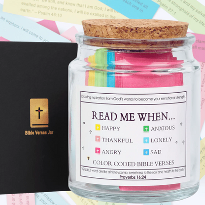 90 Day Bible Verses in A Jar (Gift Box Included)