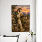 In His Bosom Canvas Wall Art - Christian Wall Art, detail view