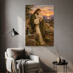 In His Bosom Canvas Wall Art - Christian Wall Art, styled in the home