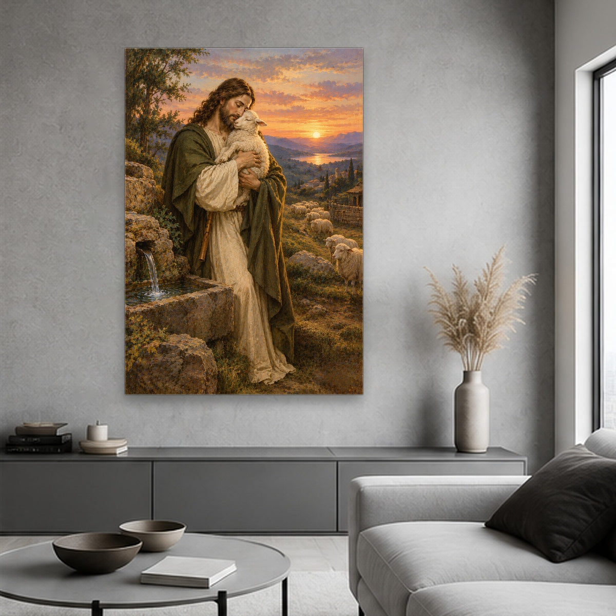 In His Bosom Canvas Wall Art - Christian Wall Art, hanging display