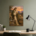 In His Bosom Canvas Wall Art - Christian Wall Art, close-up of the print