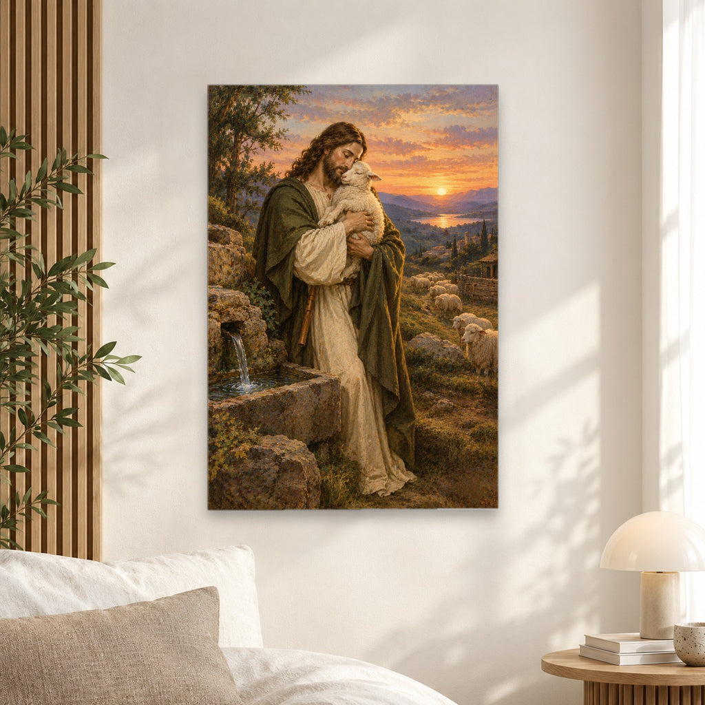 In His Bosom Canvas Wall Art - Christian Wall Art, alternate angle