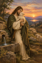 In His Bosom Canvas Wall Art - Christian Wall Art, lifestyle scene