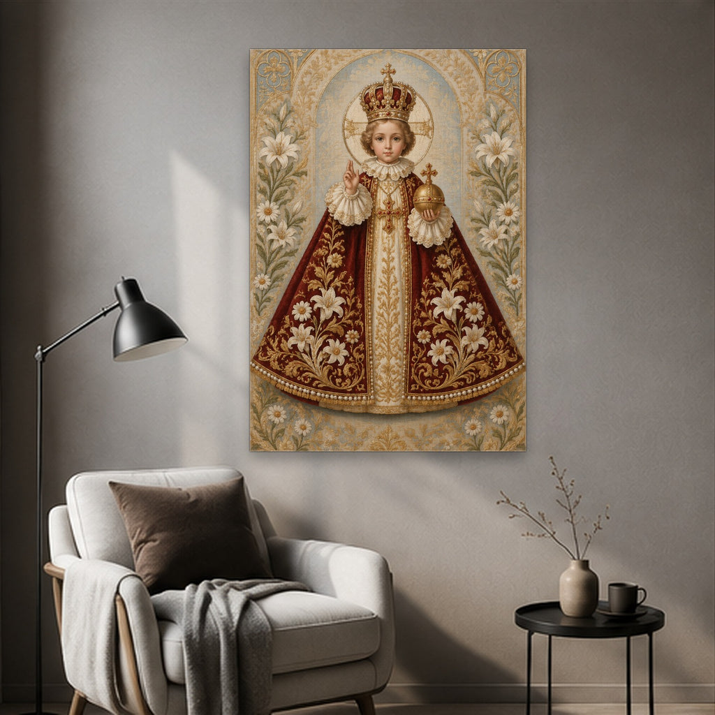 Infans Pragensis Canvas Wall Art - Catholic Wall Art, styled in the home
