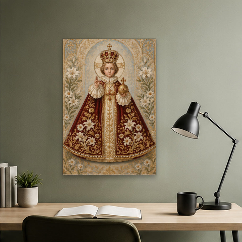 Infans Pragensis Canvas Wall Art - Catholic Wall Art, close-up of the print