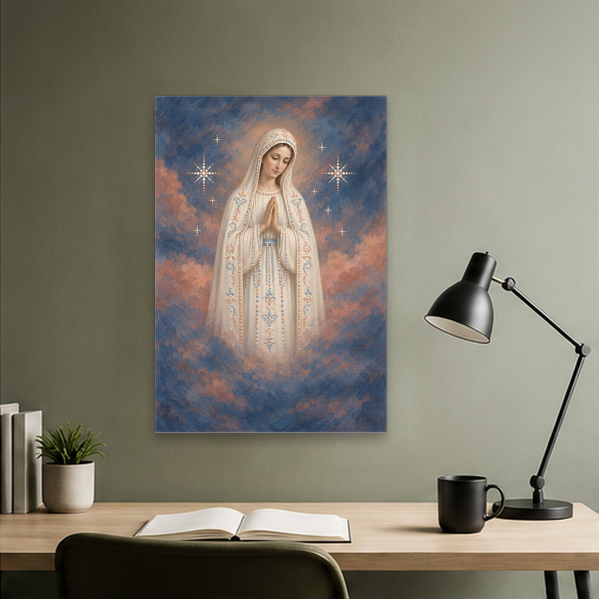 Janua Caeli III Canvas Wall Art - Catholic Wall Art, close-up of the print