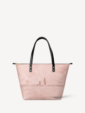 Jesus Heals the Bleeding Woman PU Leather Tote Bag - Christian Tote Bag, front view
