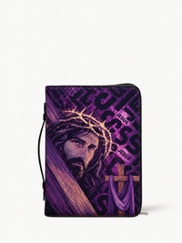 Jesus Redeeming Love Bible Cover - PU Leather Bible Cover, front view