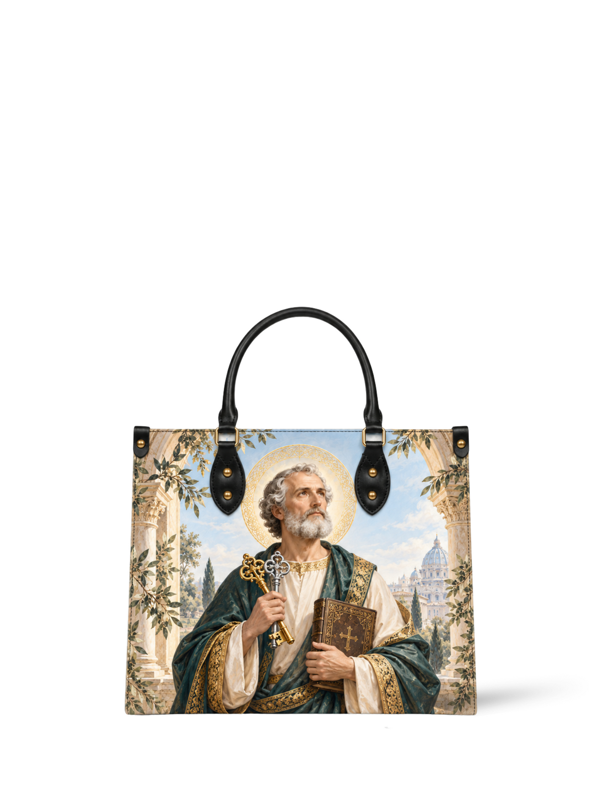 Keeper of Heavens Keys PU Leather Handbag - Christian Handbag, front view