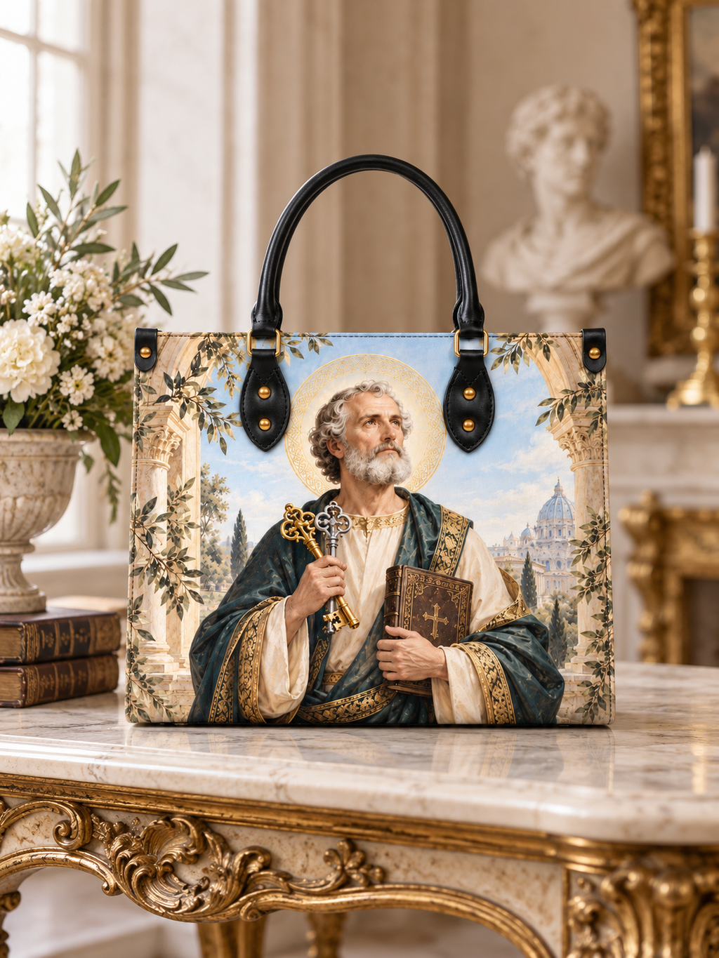 Keeper of Heavens Keys PU Leather Handbag - Christian Handbag, styled in the home