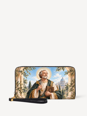 Keeper of Heaven’s Keys PU Leather Wallet - Christian Wallet, front view