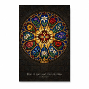 King of Kings – Gothic Canvas Wall Art - Catholic Wall Art, front view