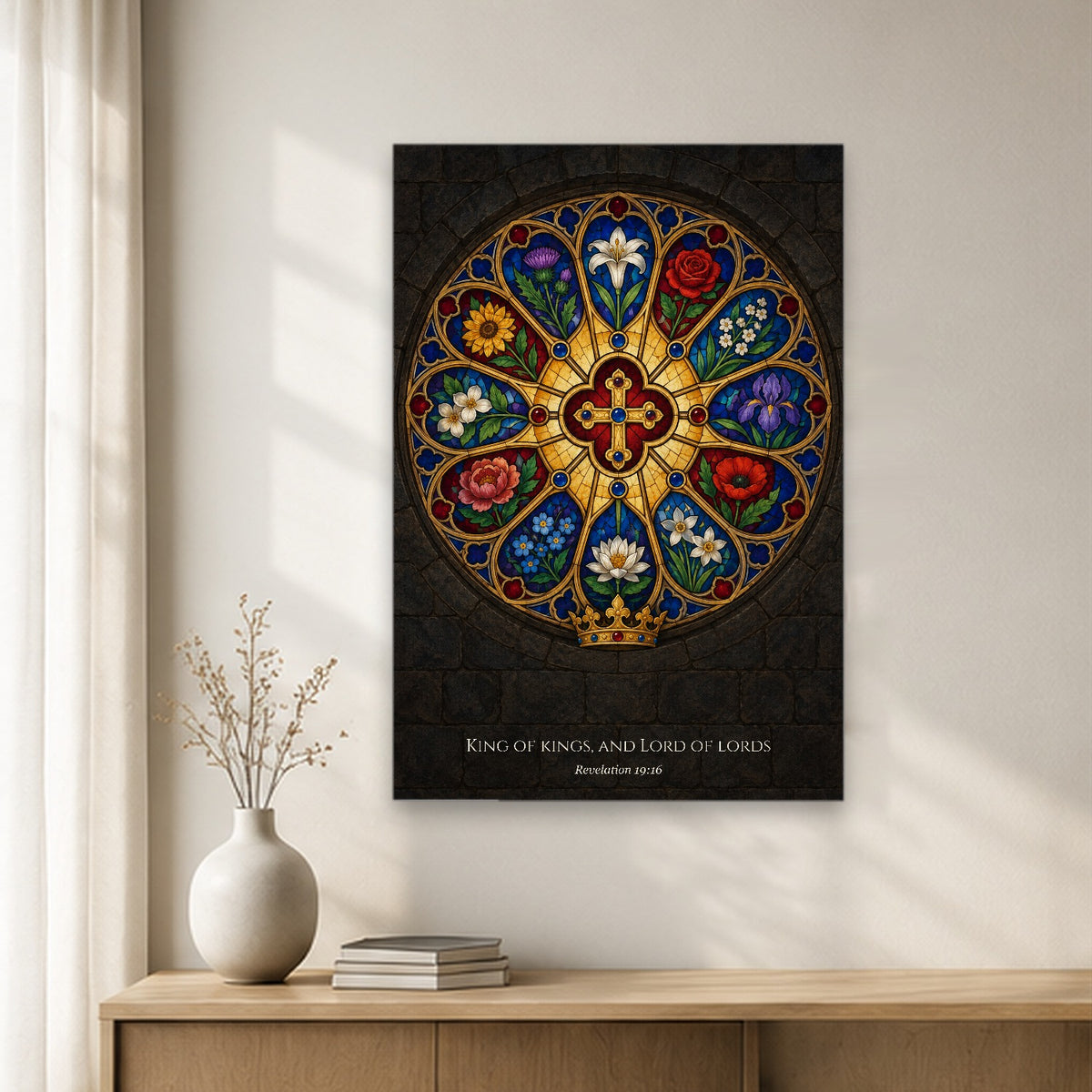 King of Kings – Gothic Canvas Wall Art - Catholic Wall Art, gift presentation