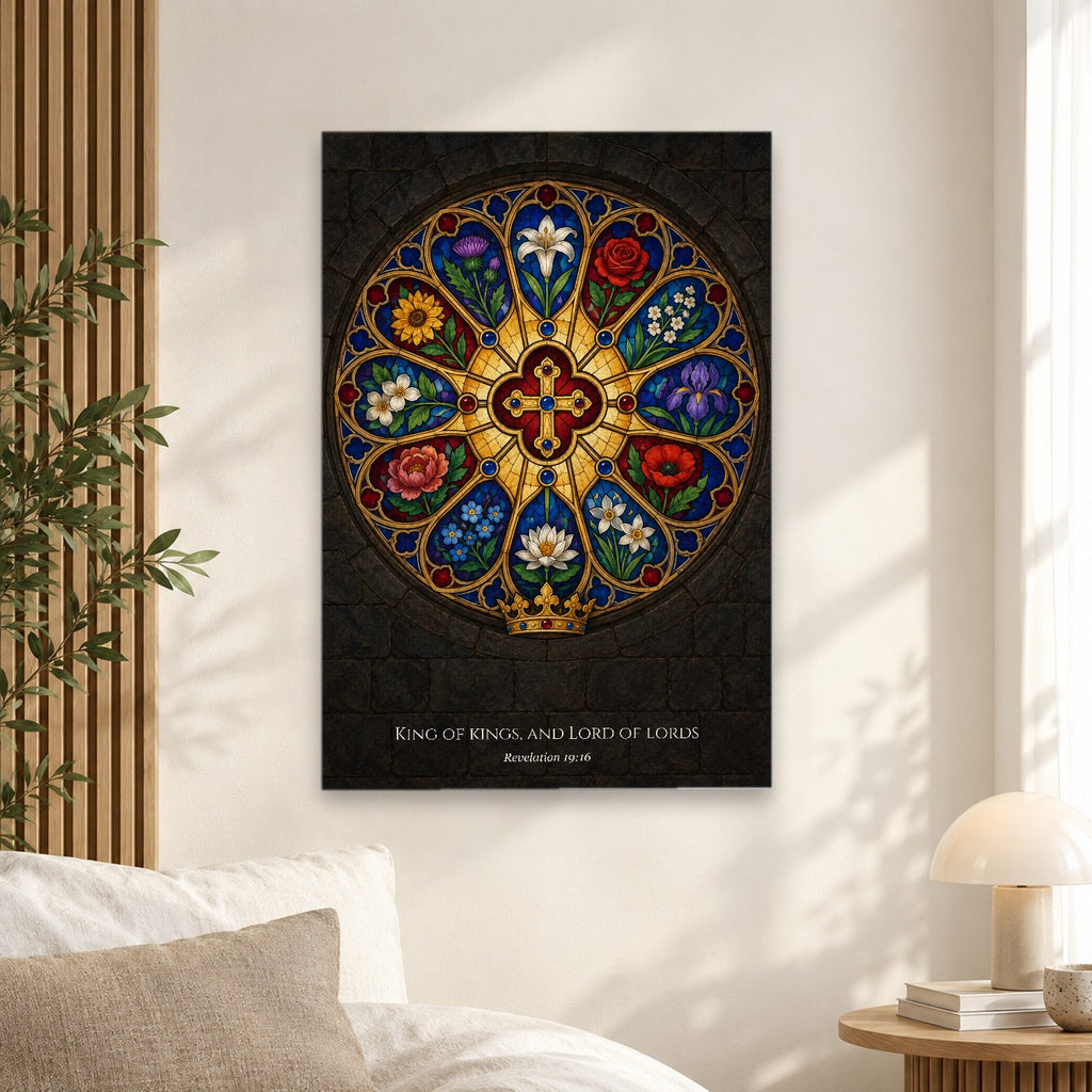 King of Kings – Gothic Canvas Wall Art - Catholic Wall Art, alternate angle