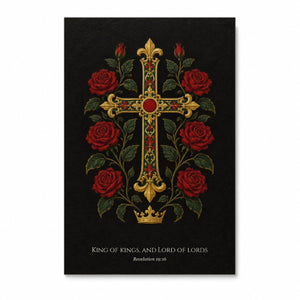 King of Kings – Gothic Oil Canvas Wall Art - Catholic Wall Art, front view