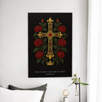 King of Kings – Gothic Oil Canvas Wall Art - Catholic Wall Art, detail view