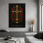 King of Kings – Gothic Oil Canvas Wall Art - Catholic Wall Art, hanging display