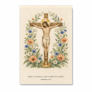 King of Kings – Modern Canvas Wall Art - Catholic Wall Art, front view