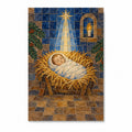 Laid in a Manger Canvas Wall Art - Catholic Wall Art, front view