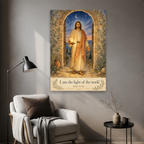 Lamp at the Doorway Canvas Wall Art - Christian Wall Art, detail view