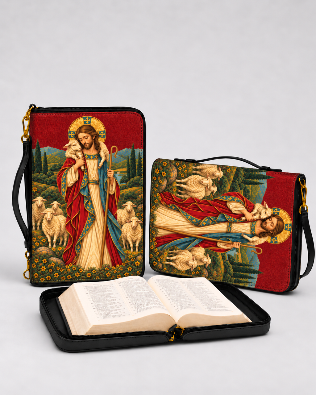 Lamp of Grace Bible Cover - Leather Bible Cover, styled in the home