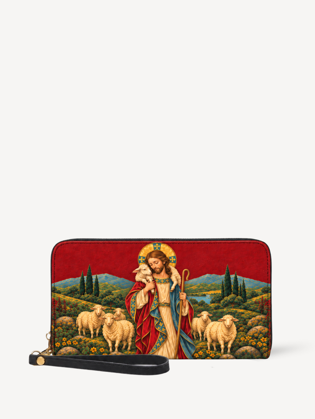 Lamp of Grace Leather Wallet - Christian Wallet, front view