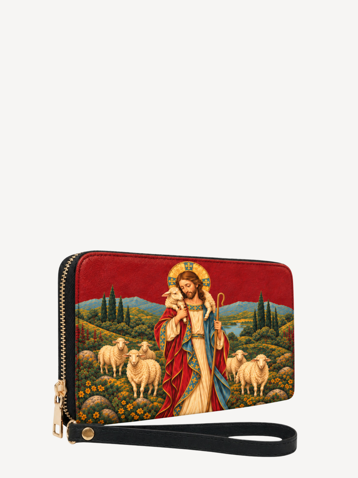 Lamp of Grace Leather Wallet - Christian Wallet, detail view
