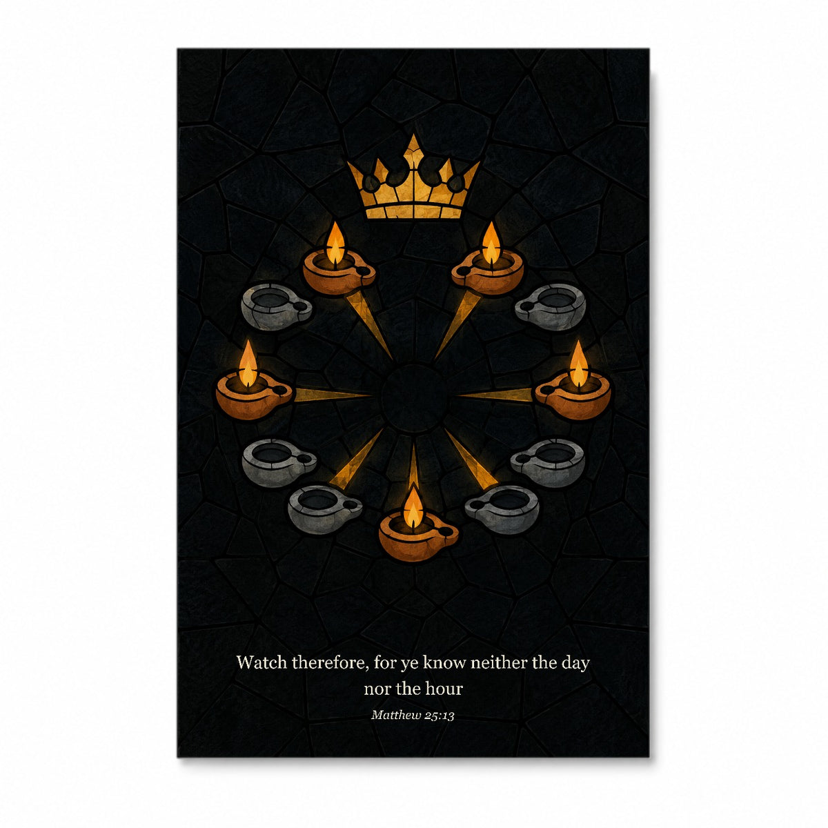 Lampades Vigiles Canvas Wall Art - Catholic Wall Art, front view