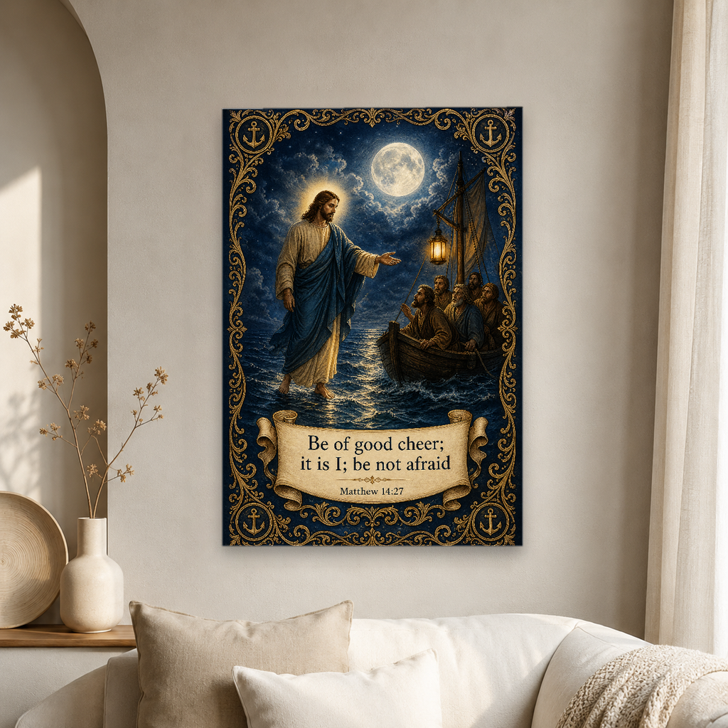 Lantern on Still Waters Canvas Wall Art - Christian Wall Art, gift presentation