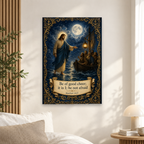 Lantern on Still Waters Canvas Wall Art - Christian Wall Art, scale reference