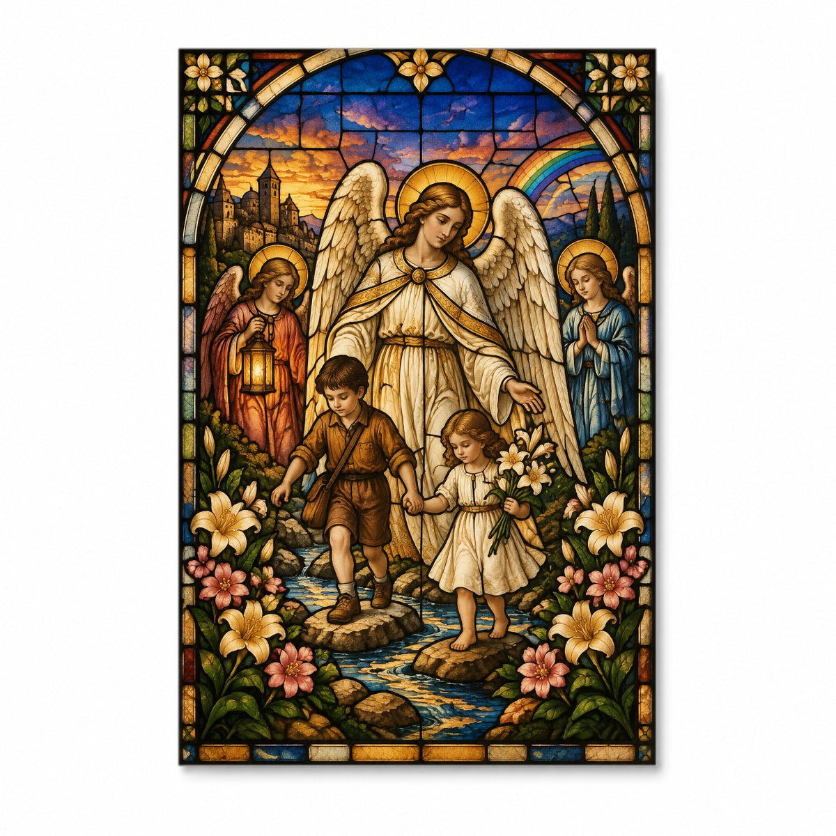 Lanterna Custodis Canvas Wall Art - Catholic Wall Art, front view