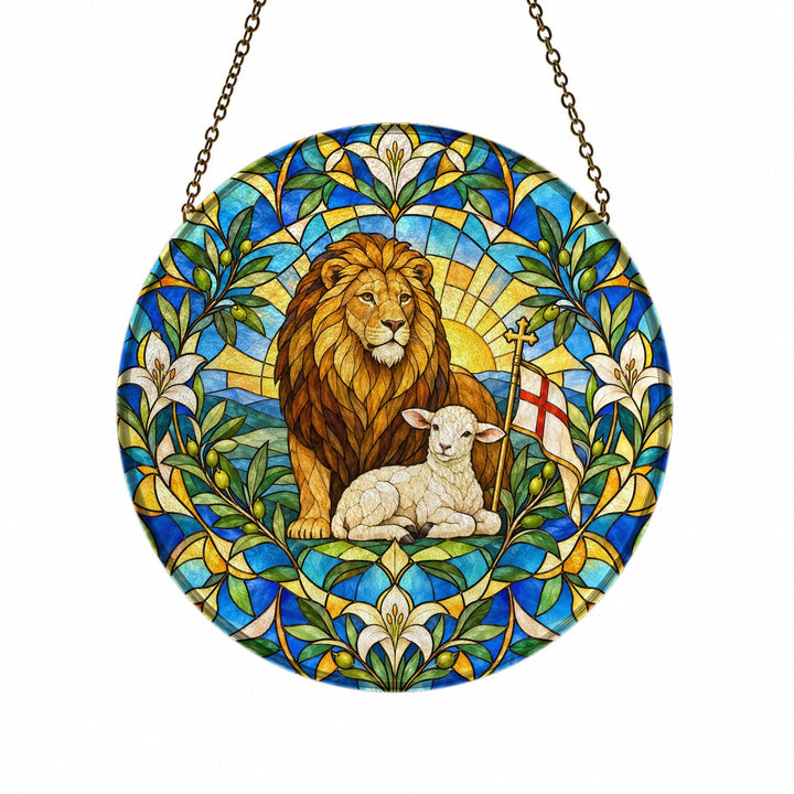 Leo Iudae III Glass Suncatcher