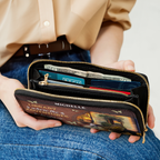 Library Where The Adventures Begin NNRZ05080102AL Zip Around Leather Wallet