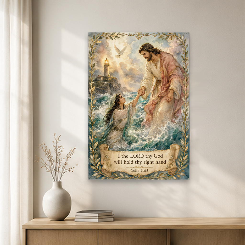Lifted From The Waves Canvas Wall Art - Christian Wall Art, gift presentation