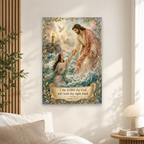 Lifted From The Waves Canvas Wall Art - Christian Wall Art, alternate angle