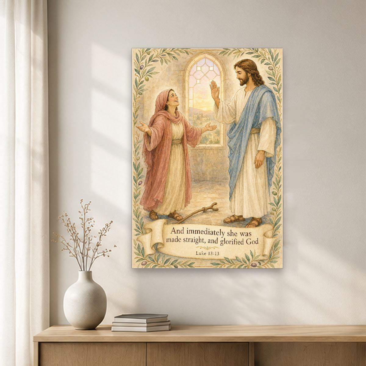 Lifted Up and Whole Canvas Wall Art - Christian Wall Art, close-up of the print