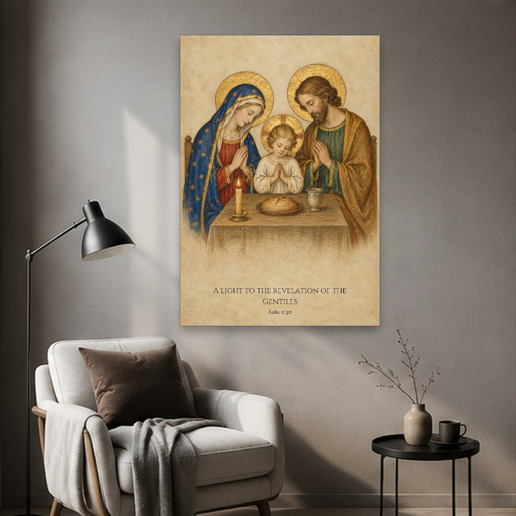 Light to the Gentiles Canvas Wall Art - Catholic Wall Art, styled in the home
