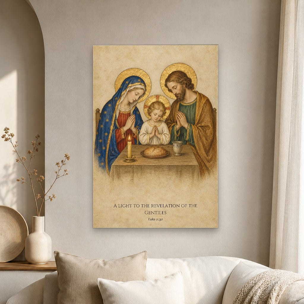 Light to the Gentiles Canvas Wall Art - Catholic Wall Art, scale reference