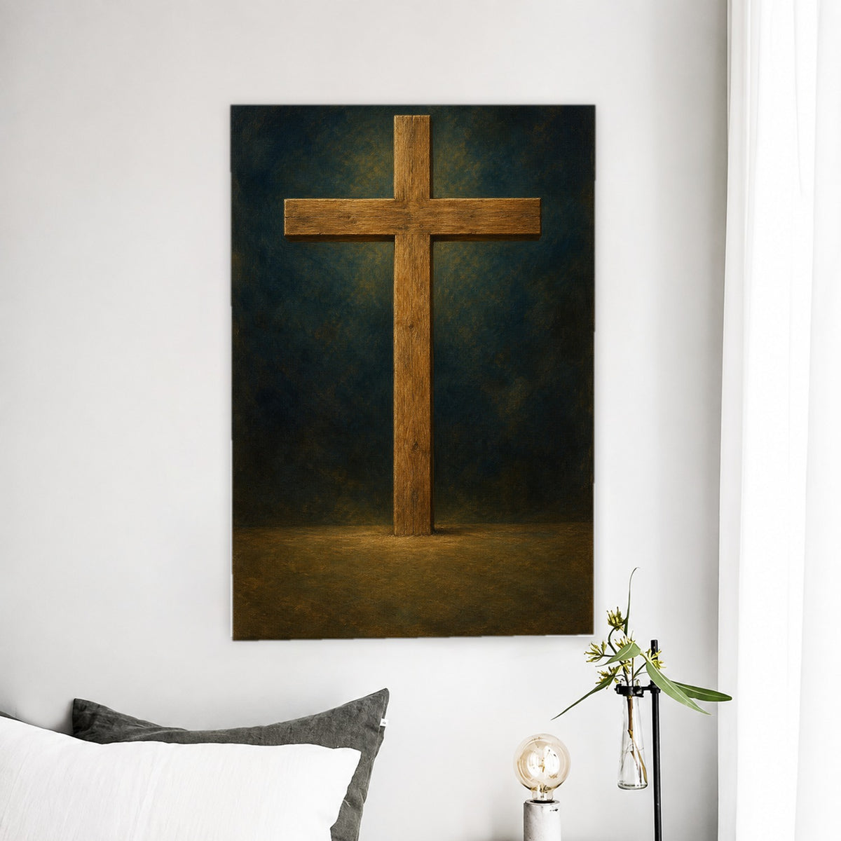 Lignum Vitae II Canvas Wall Art - Catholic Wall Art, detail view